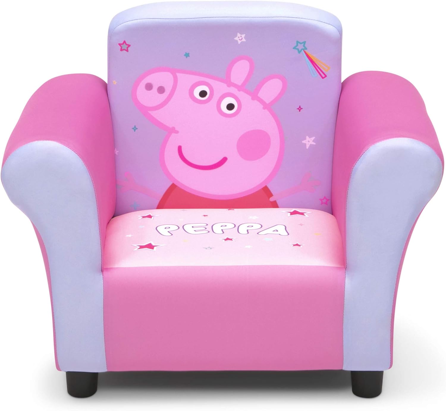 Delta Children Upholstered Chair for Peppa Pig Fans, Fun Design