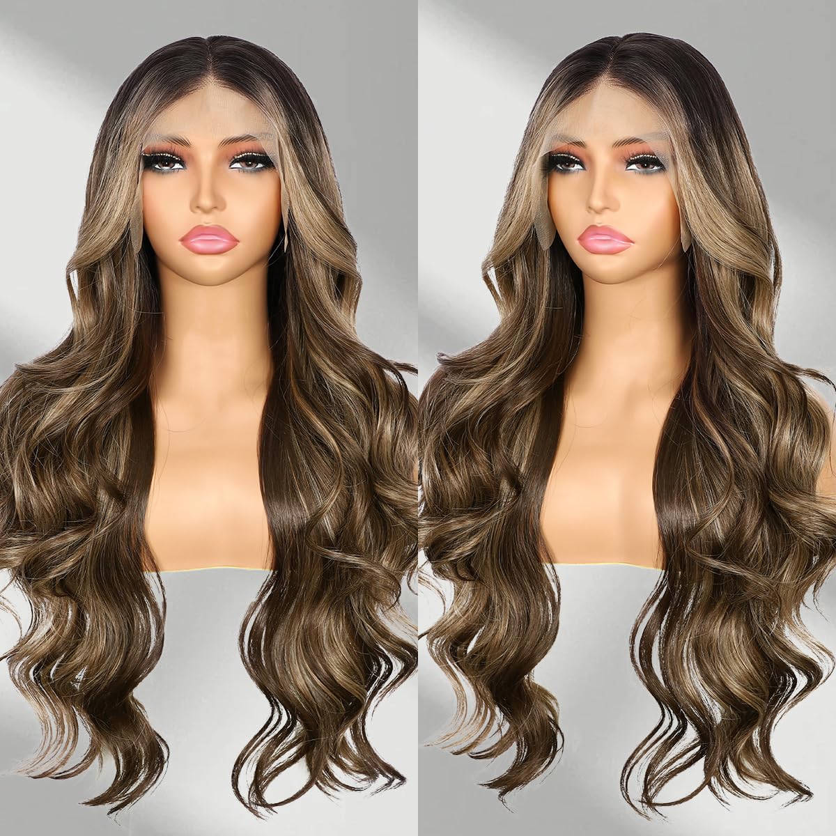 Brown Lace Front Wig for Women 13x4 Body Wave 26 Inch Style