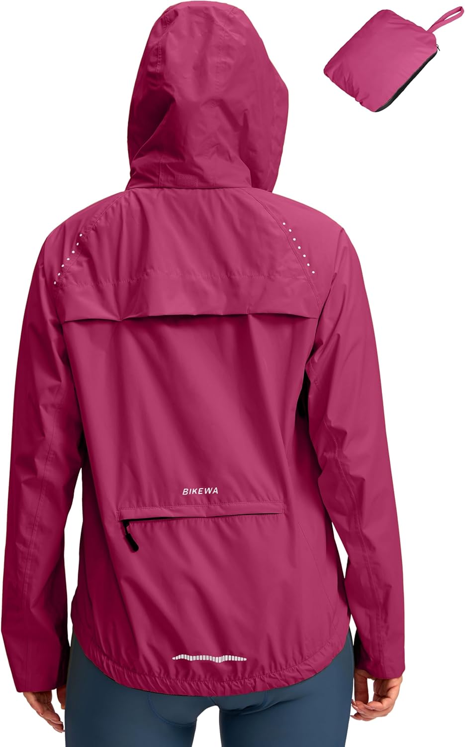 Bikewa Women's Cycling Rain Jacket - Waterproof Windbreaker