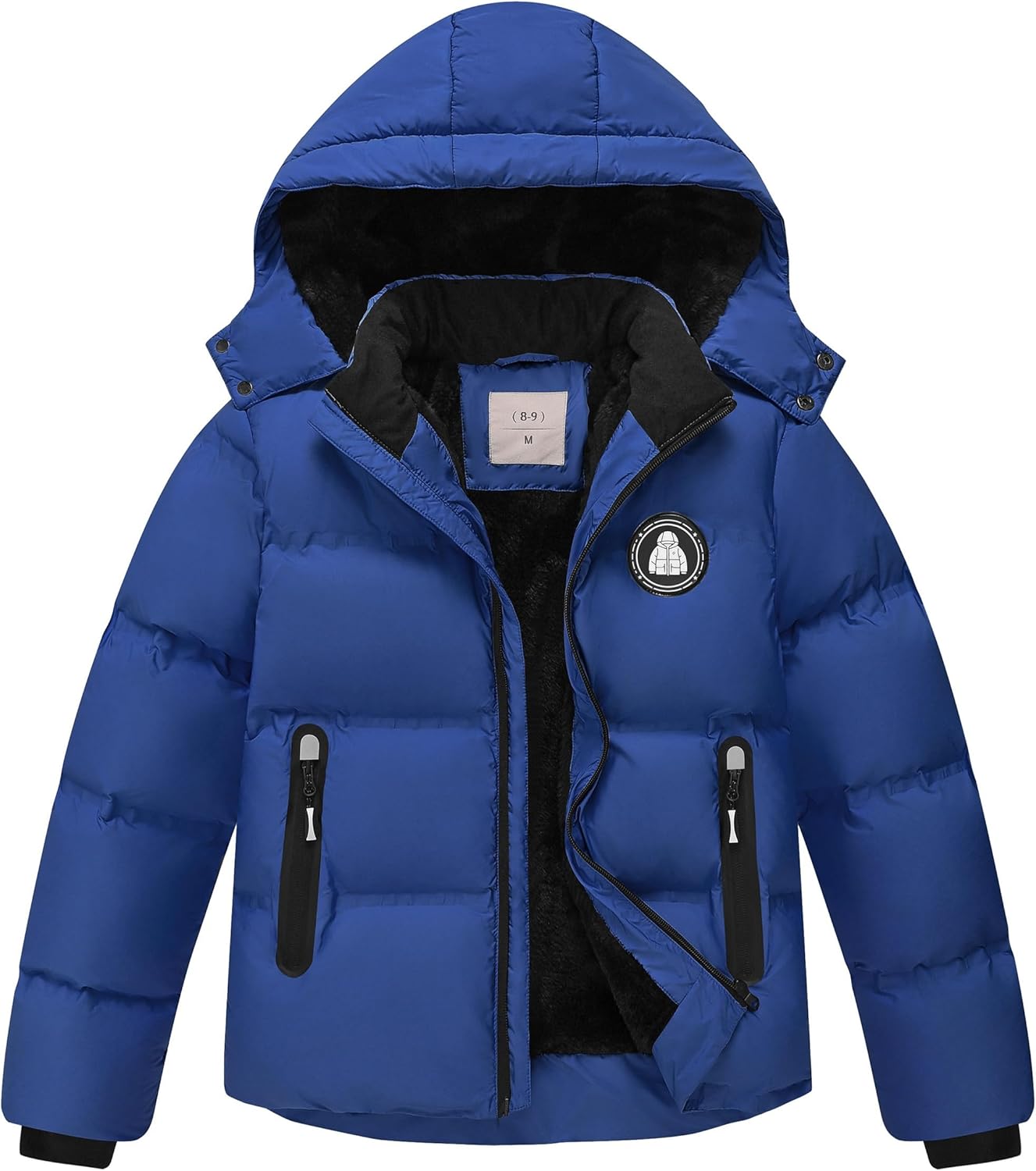 Boys' Winter Coat Puffer Jacket for Kids with Fleece Lining