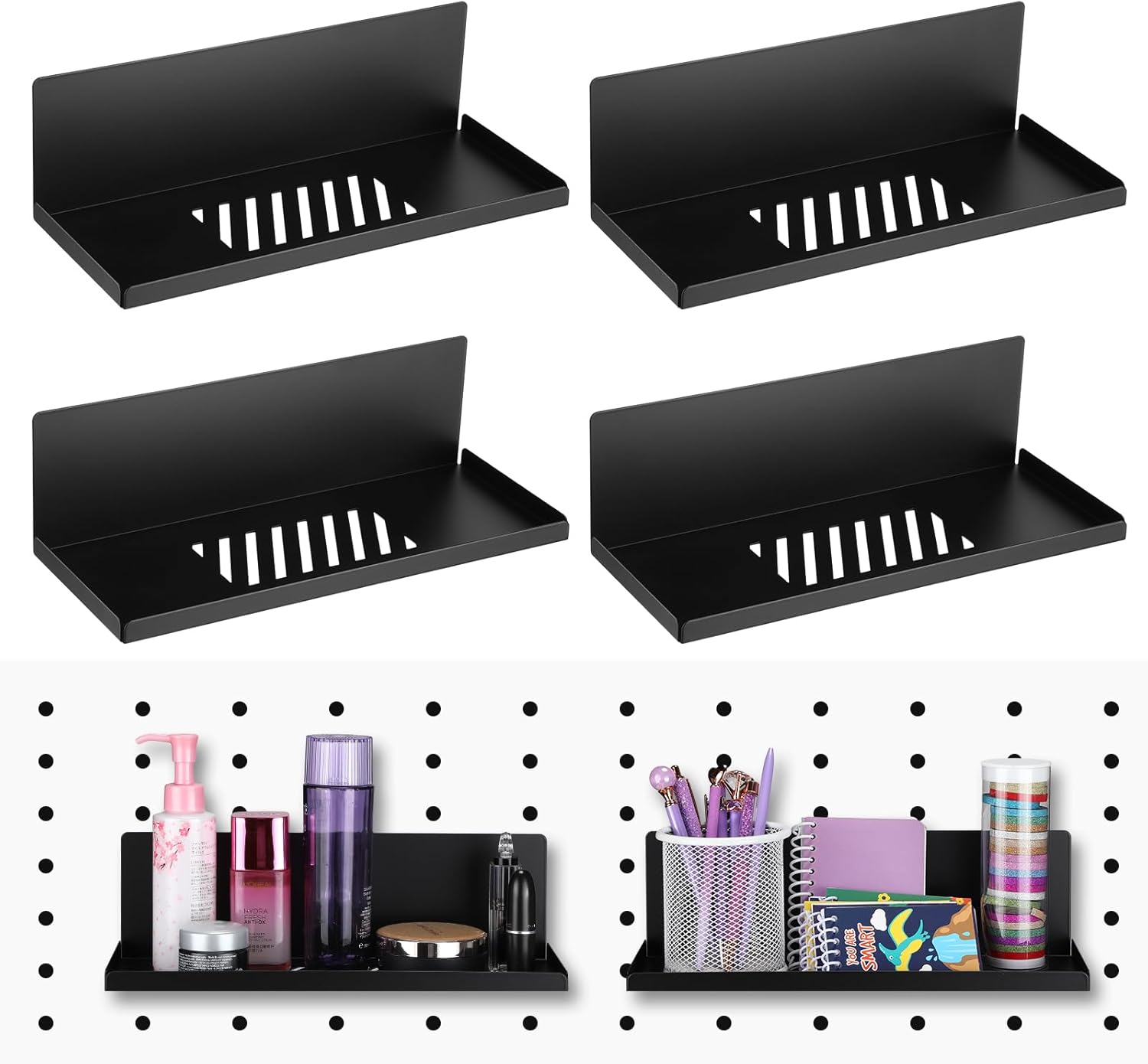 Magnetic Pegboard Shelves Organizer for Craft Home Kitchen