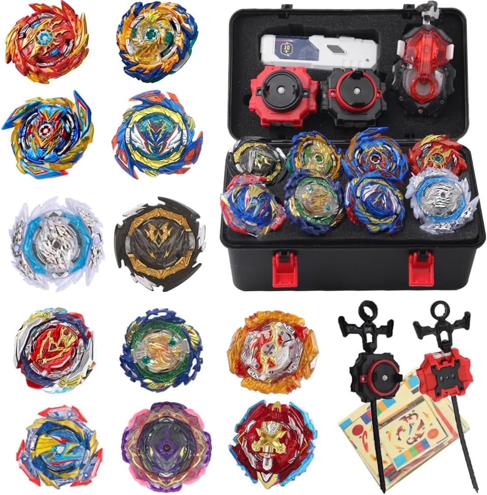 Bey Battling Blades Spinning Tops Set with Launchers and Storage