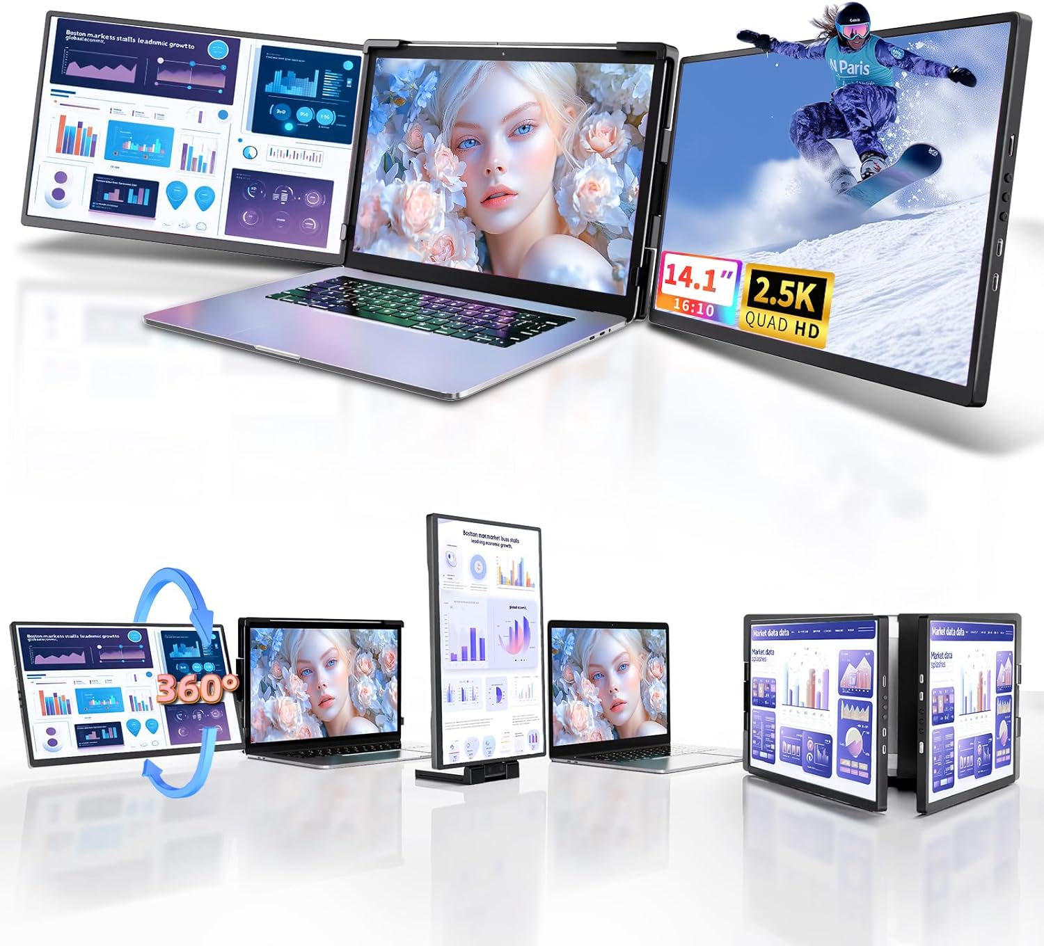 Laptop Screen Extender Monitor Portable for Enhanced Productivity