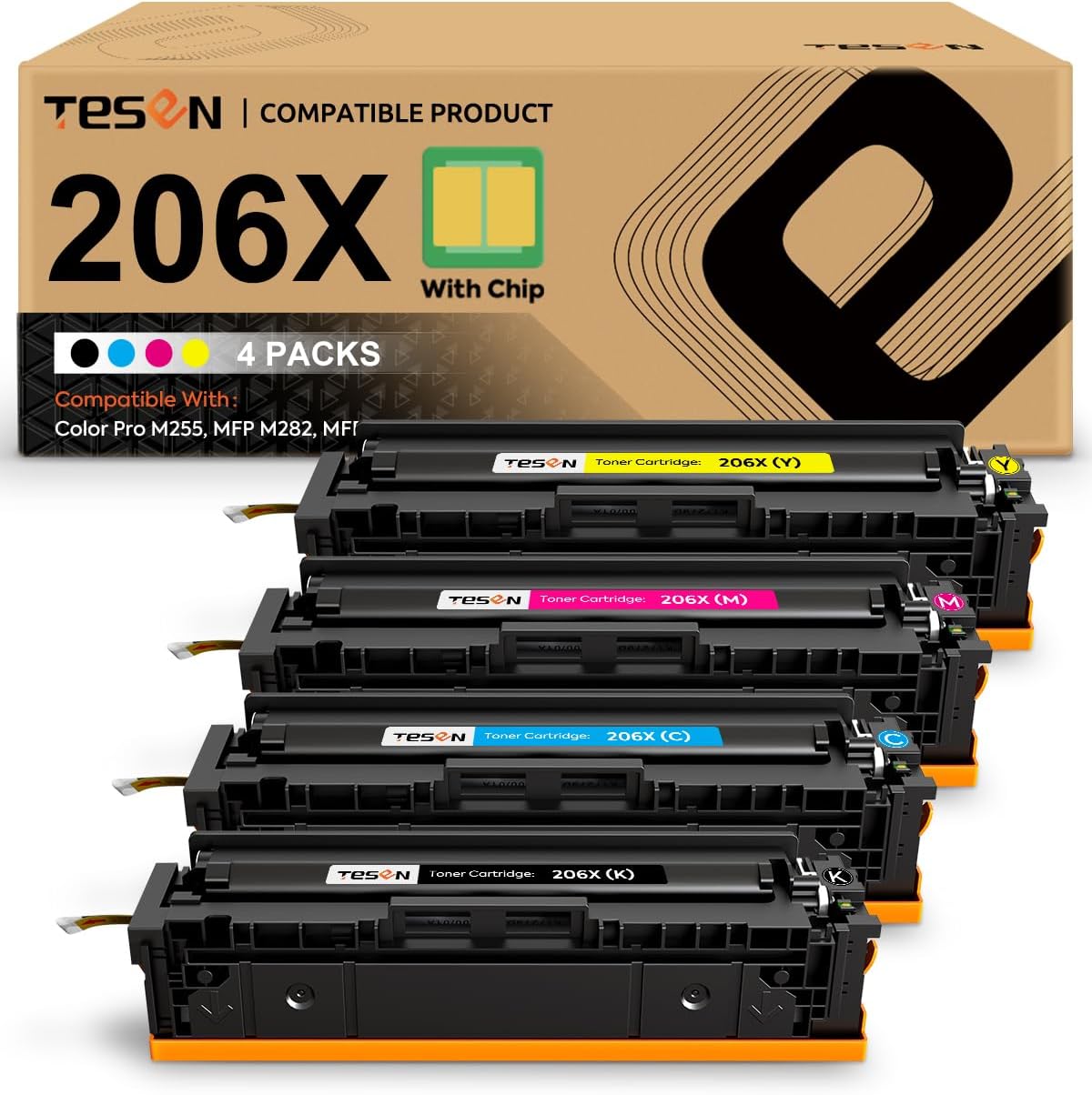 206X Toner Cartridge High Yield Set for HP Color Printers