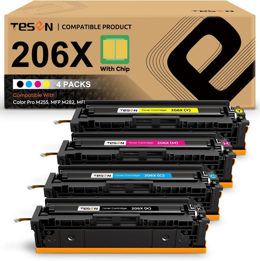 206X Toner Cartridge High Yield Set for HP Color Printers