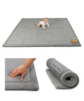 Premium Baby Playmat 60 x 80 in Dark Gray - Thick Memory Foam