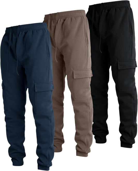 Ultra Performance Mens Sweatpants Fleece Cargo Joggers with Pockets