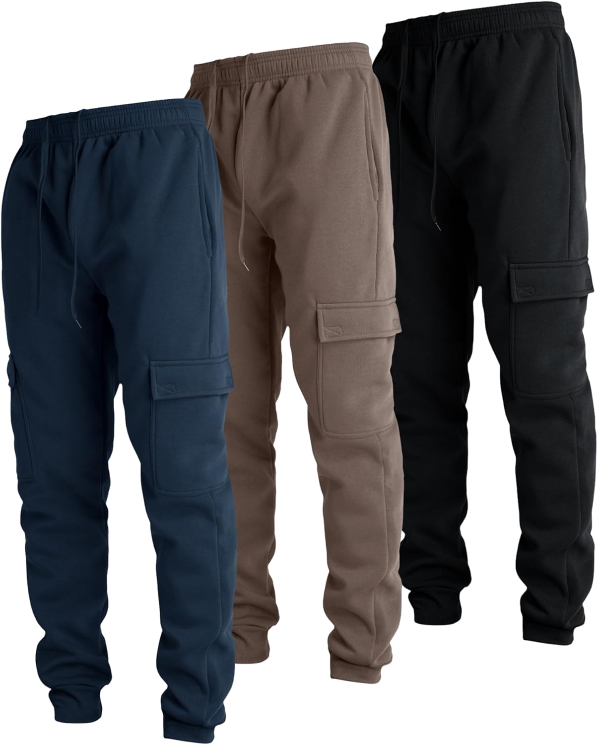 Ultra Performance Mens Sweatpants Fleece Cargo Joggers with Pockets