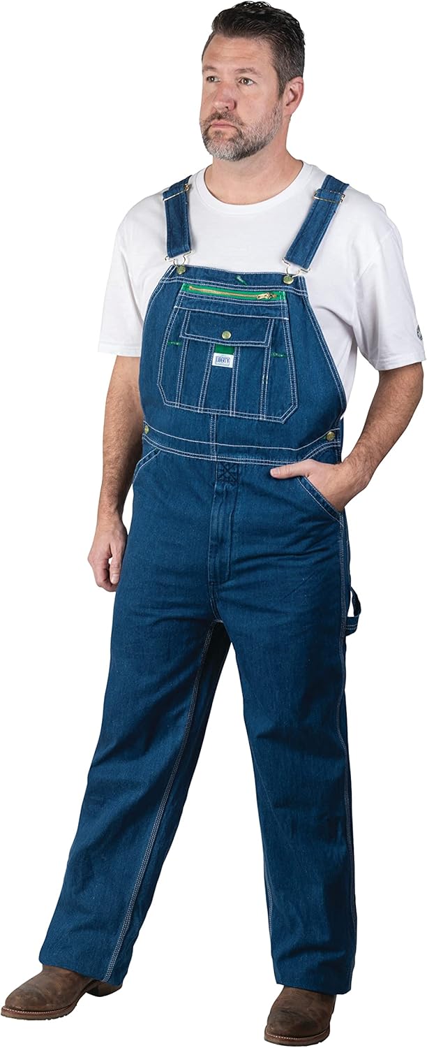 Liberty Men's Denim Stonewashed Bib Overall for Comfort and Style