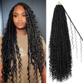 Boho Faux Locs Crochet Hair 30 in Goddess Locs - 8 Packs