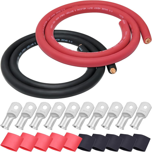 iGreely 4/0 Gauge Wire Set for Welding and Battery Needs