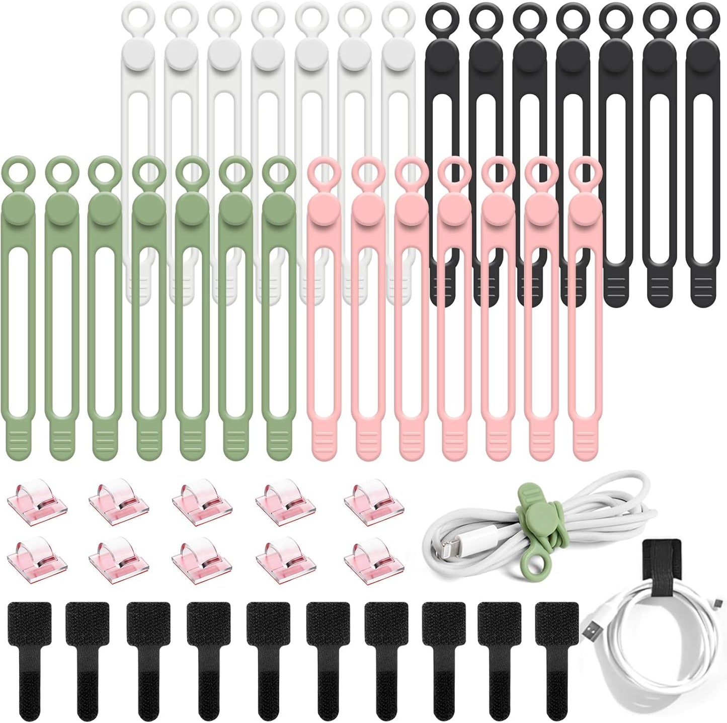 Multipurpose Silicone Cable Ties by OneLeaf