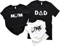 Baby Boy Space Themed One First Birthday Matching Mom Dad Tee - Soft