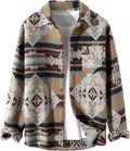 ZAFUL Mens Plaid Shirt Long Sleeves Button Down Shacket - Warm Layer