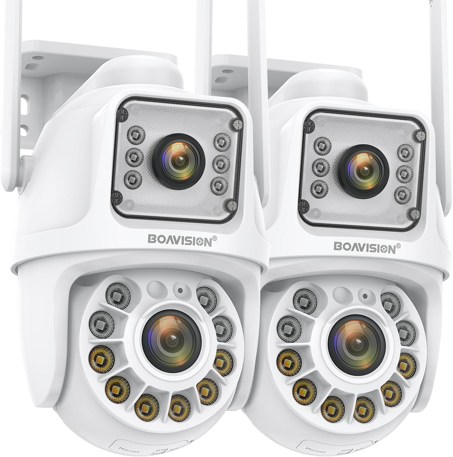 BOAVISION 2Pack Dual Lens Linkage Security Camera Outdoor Review