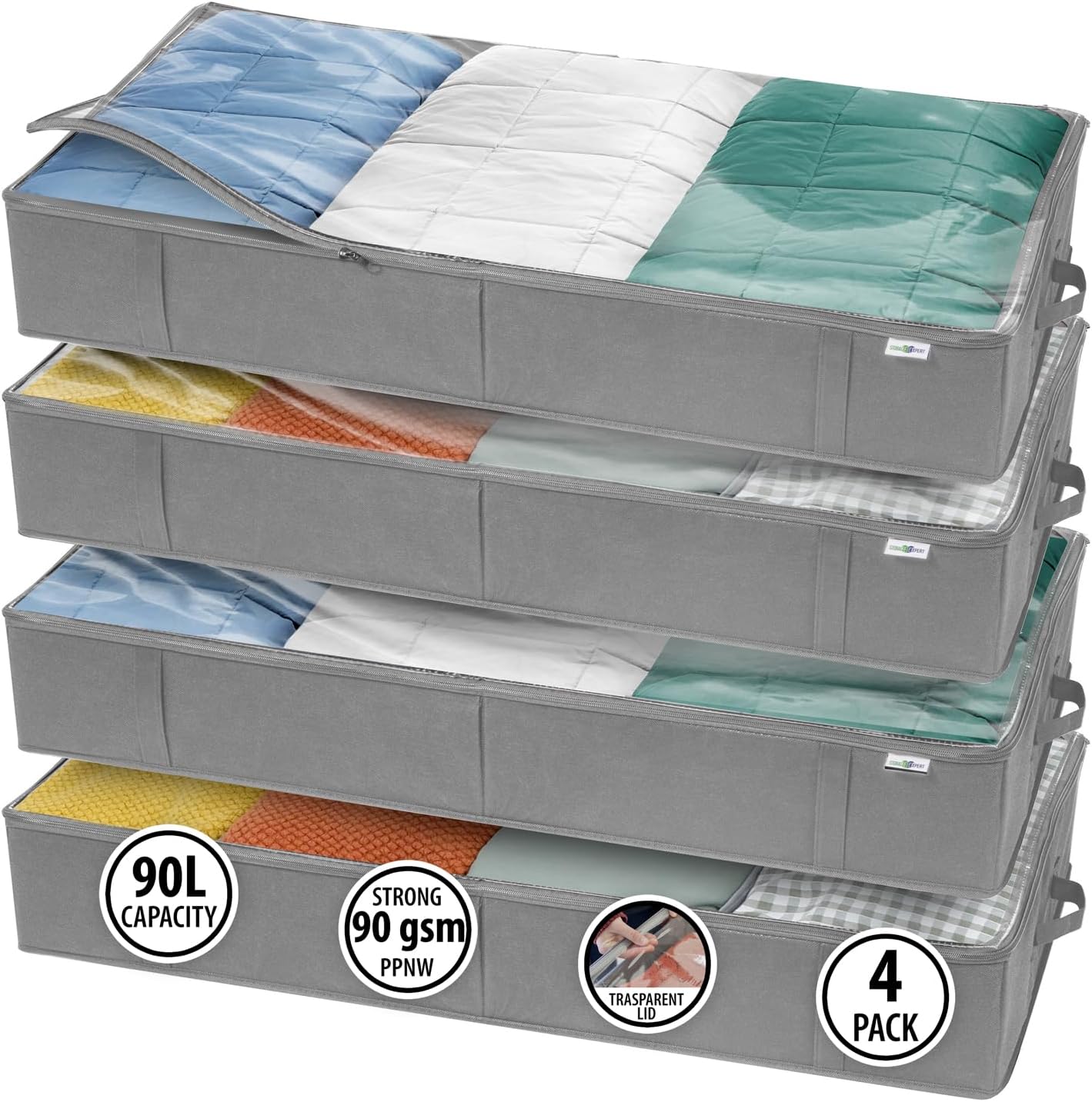 Under Bed Storage Containers for Clothes and Toy Organization