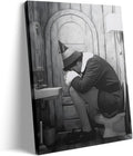 VYPEROCK Funny Framed Canvas Wall Art Bathroom Poster - Durable Humor