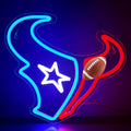Football Neon Sign for Wall Decor - Texan Football Neon Light