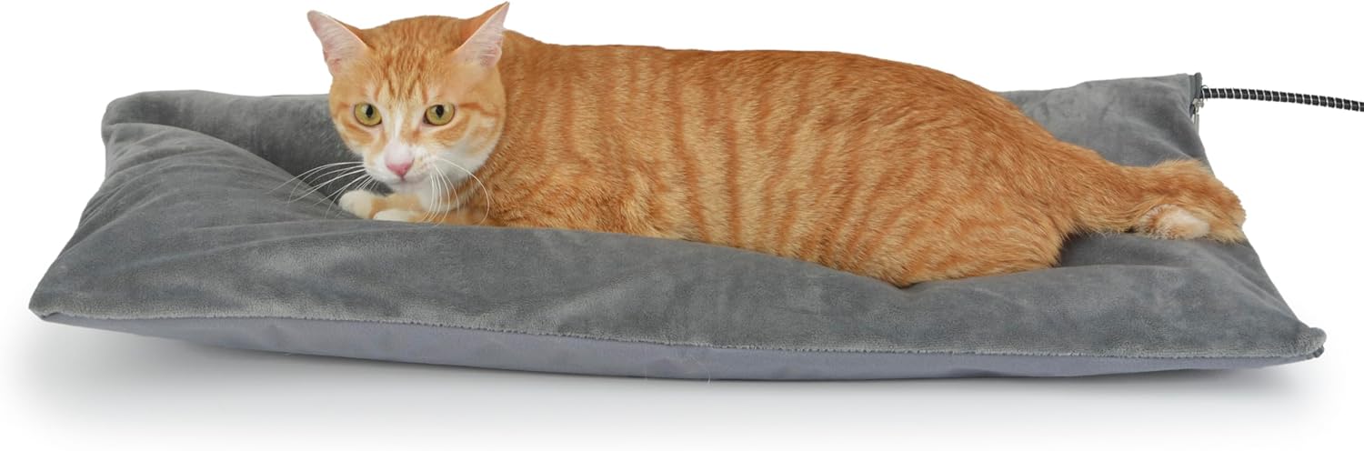 Outdoor Heated Cat Bed for Feral Cats and Dogs, 27.5 in x 15.7 in