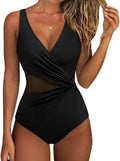 SUUKSESS Women Sexy Mesh Tummy Control One Piece Swimsuit (Style NN1T)