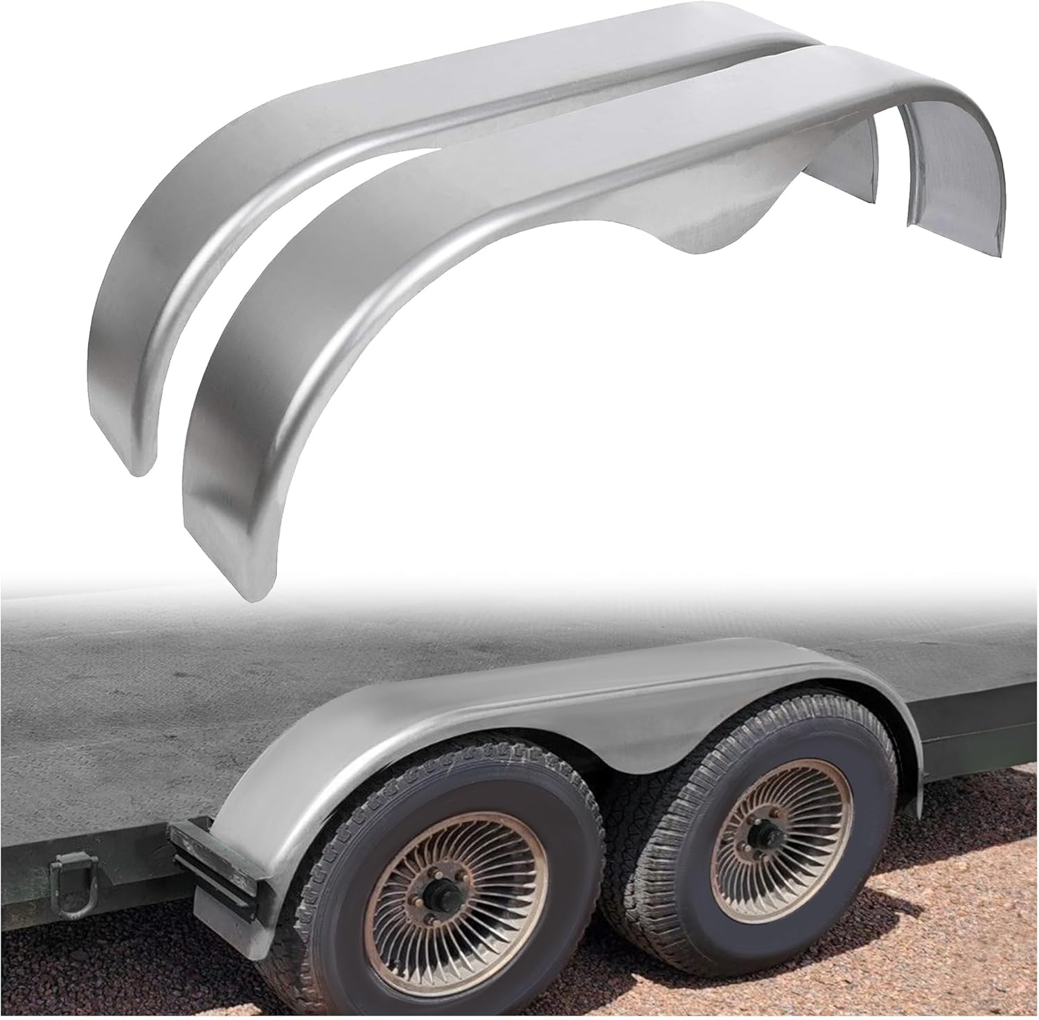 ECOTRIC Tandem Trailer Fender Pair for 13-15 Inch Wheels