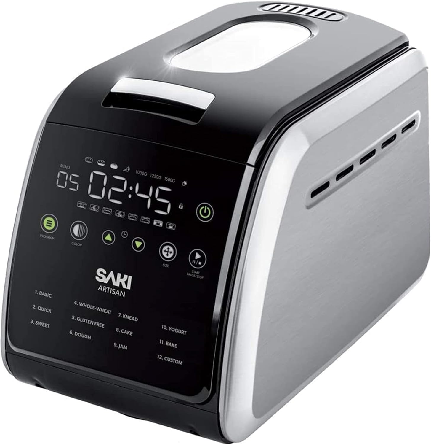 SAKI XL Bread Maker: 12-in-1 Programmable, Nonstick Pan