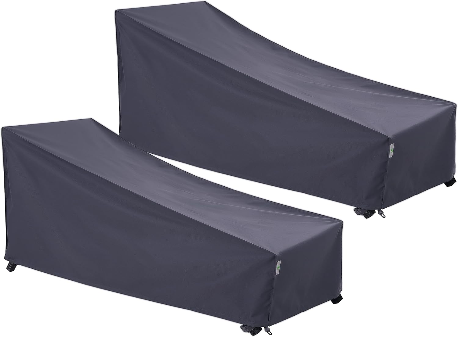 Waterproof Heavy Duty Patio Chaise Lounge Chair Cover, 2-Pack