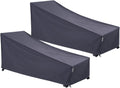 Waterproof UV Resistant Heavy Duty Patio Chaise Lounge Cover - 2Pack