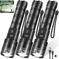 3Pack Rechargeable Flashlights 99000 High Lumens - Super Bright