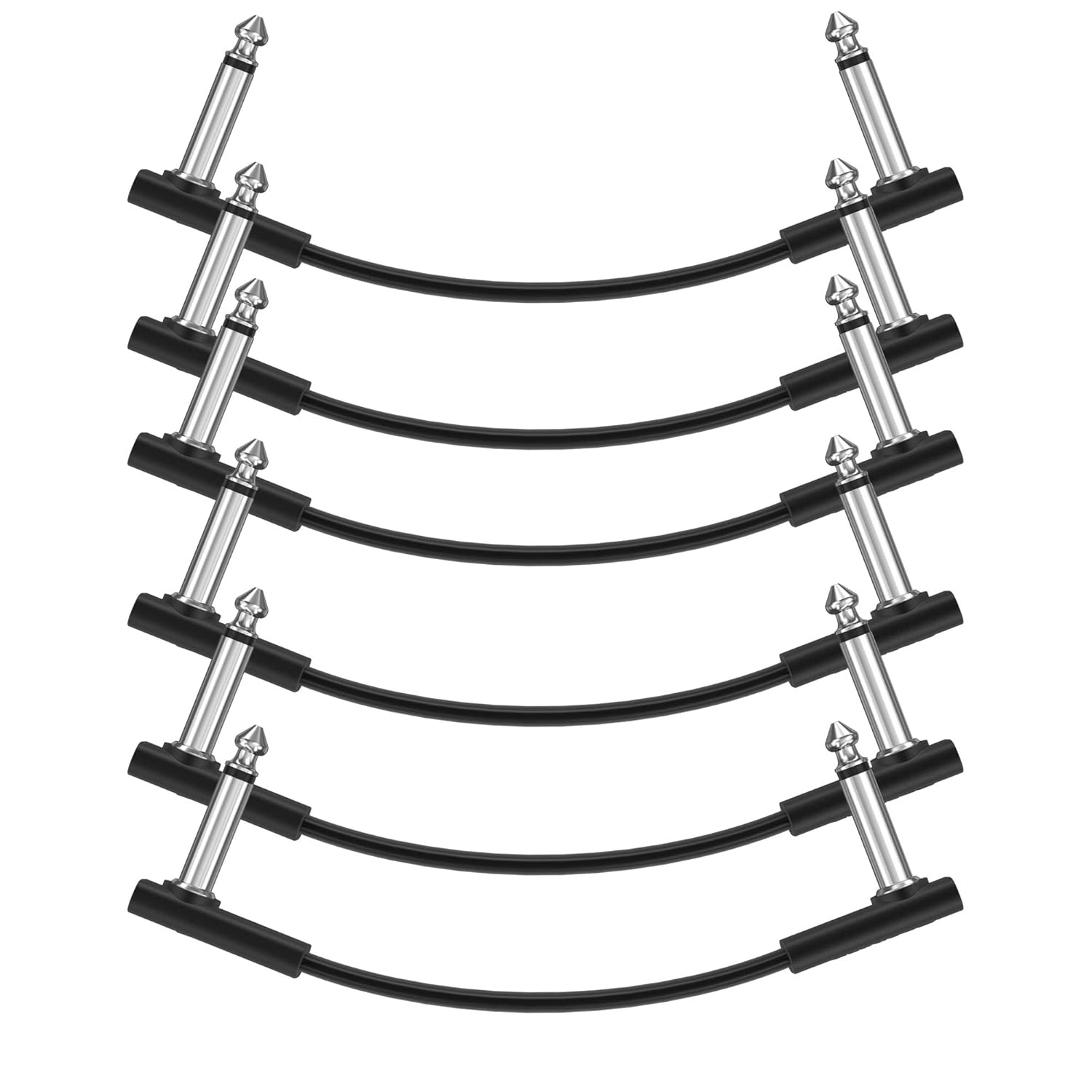 Donner 6-Pack Flat Patch Cables - Space-Saving Clear Sound