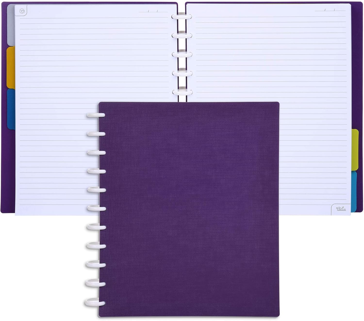 Talia Discbound Notebooks - Customizable Planner in Strong Purple