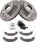 TRQ Rear Ceramic Brake Pad & Rotor Kit Compatible with 2012-2016 BMW