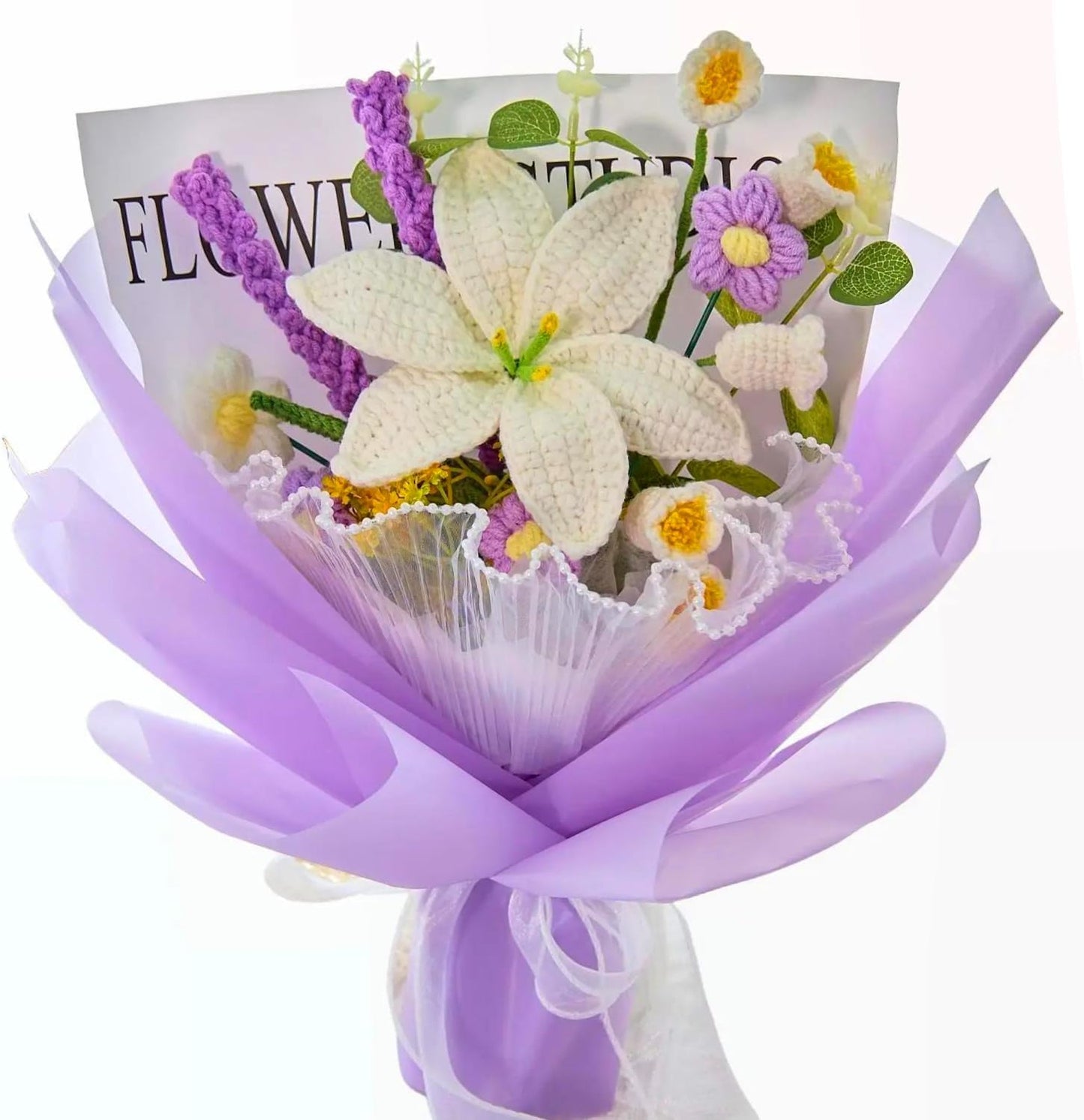 YSHomy Crochet Flowers Bouquet for Home Decor and Gifts