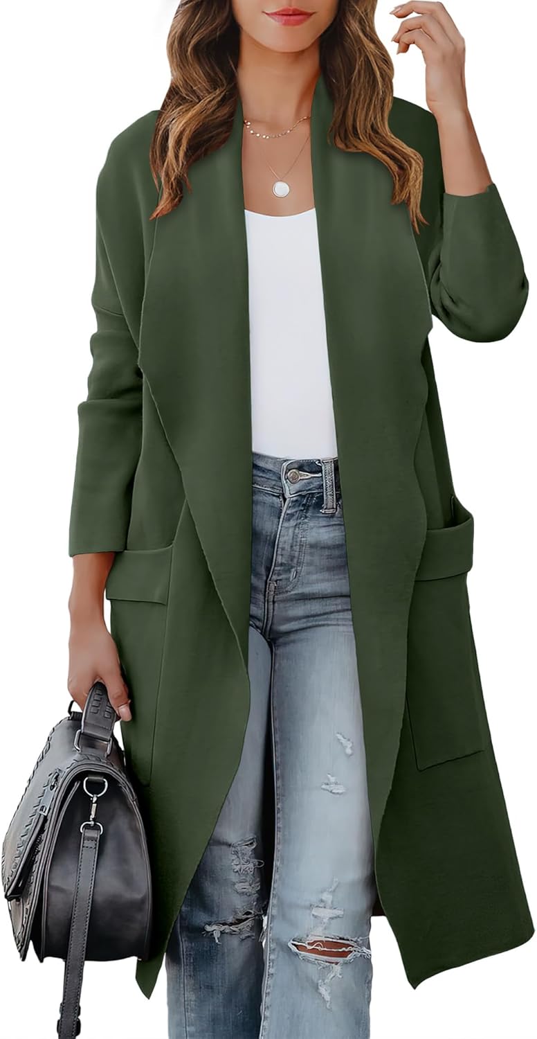 Stylish Women's Long Cardigan Sweater for Fall Fashion Trends