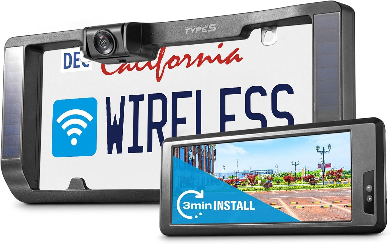 TYPE S Solar-Powered Wireless Backup Camera with Night Vision