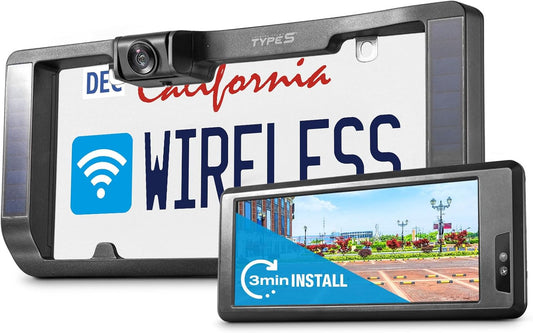 TYPE S Solar-Powered Wireless Backup Camera with Night Vision