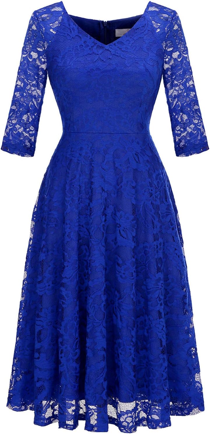 Elegant Long-Sleeve Lace Wedding Guest Dress for Any Occasion