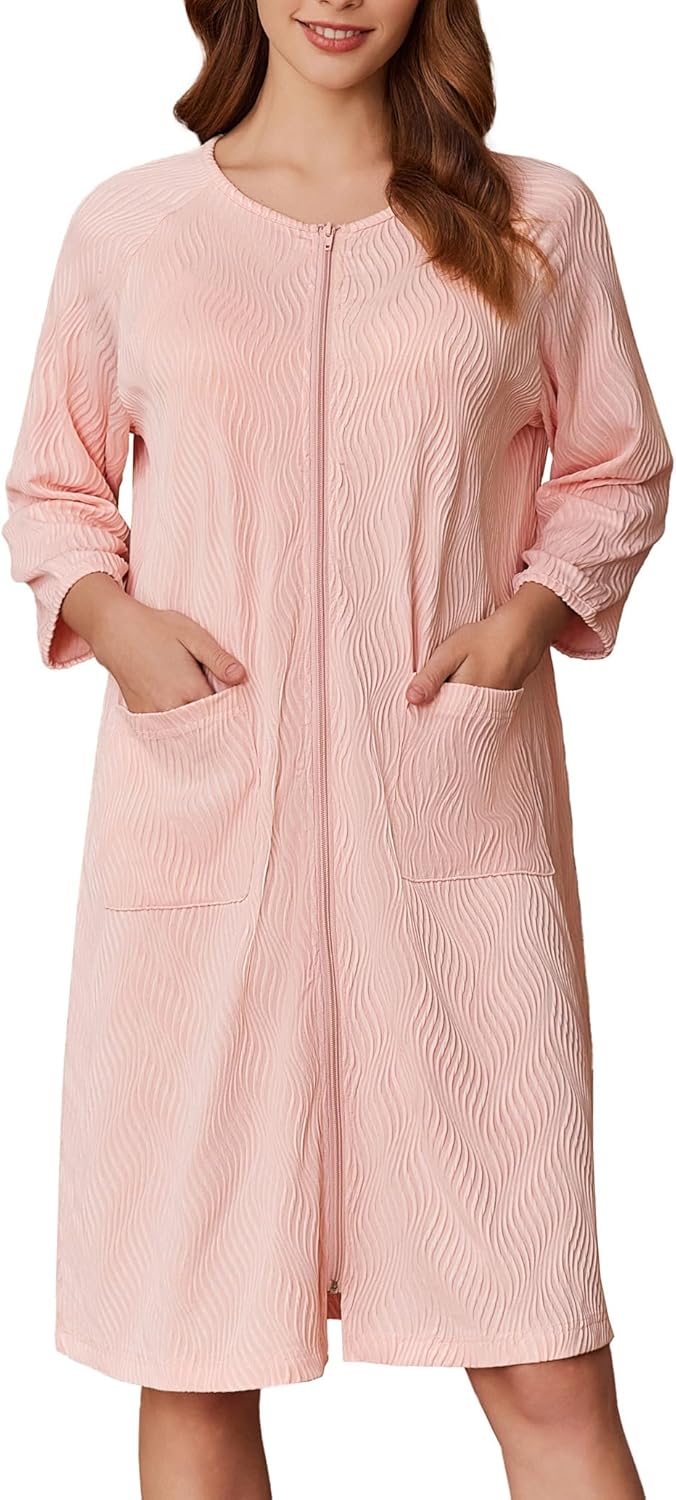 Ekouaer Women Zipper Robes for Comfort and Style in Any Season