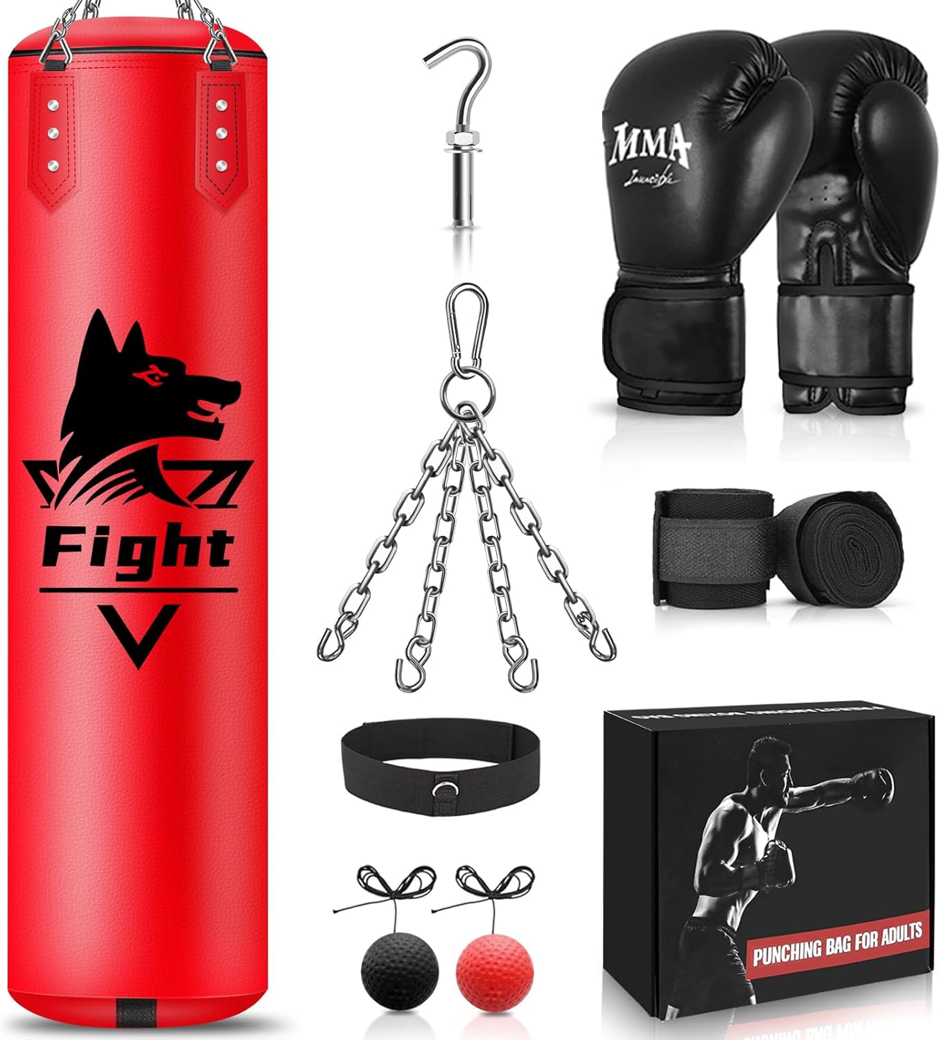 Ultimate Boxing Set: 4FT Heavy Bag + Gloves By YORWHIN