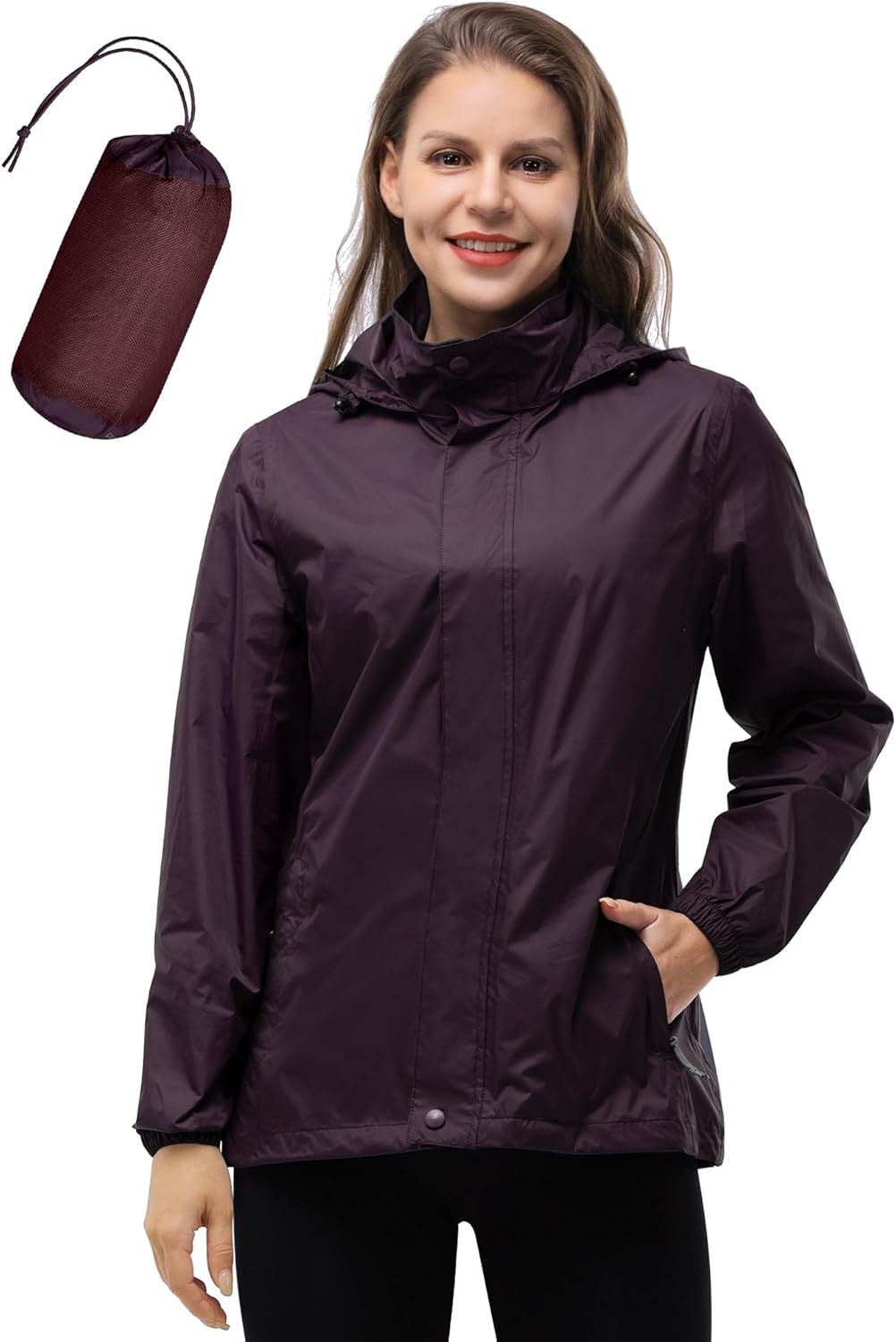 33,000ft Women's Rain Jacket Waterproof Lightweight Packable