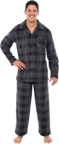 Mens Fleece Pajamas Set - Warm Plush Coral Fleece for Cold Nights