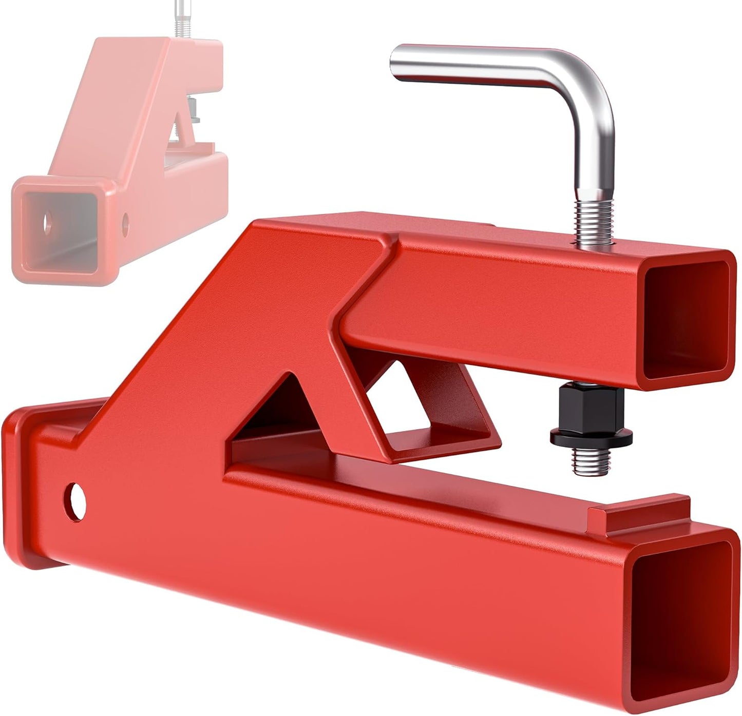 Clamp On Trailer Hitch for Tractor Bucket - Heavy Duty 2in Receiver