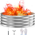 5FT Fire Pit Ring 60 in Galvanized Steel - Heavy Duty Raised Ring