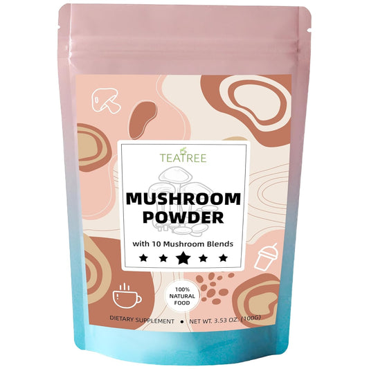 Immunity Boosting Mushroom Blend Powder - Natural Focus & Energy - 3.53oz