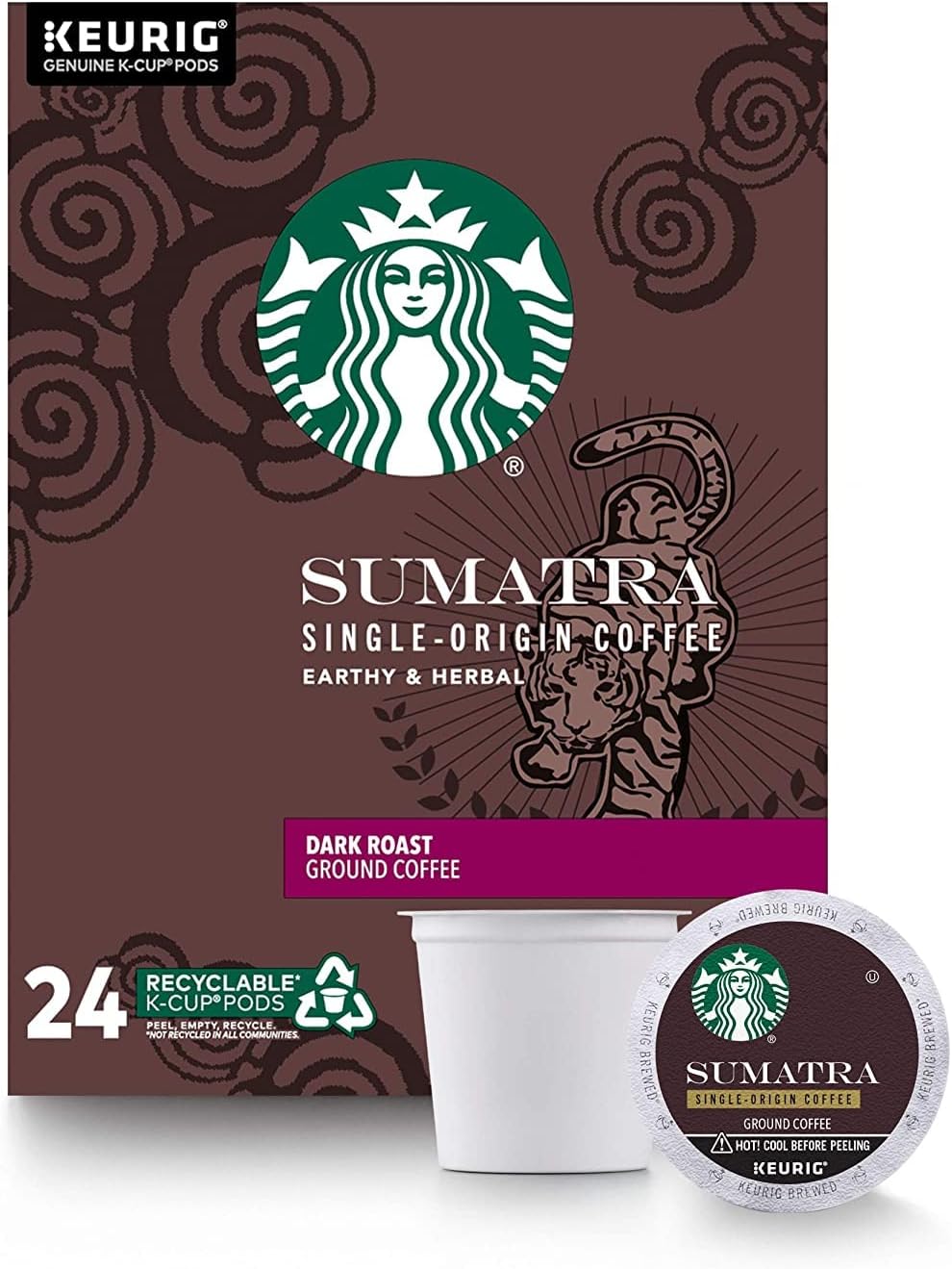 24 Count Starbucks Sumatra K-Cup Pods