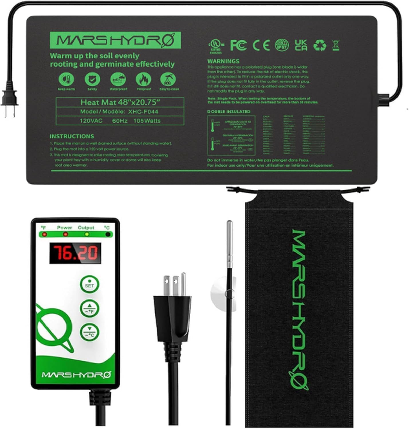 Fast Seedling Growth with Mars Hydro Heat Mat