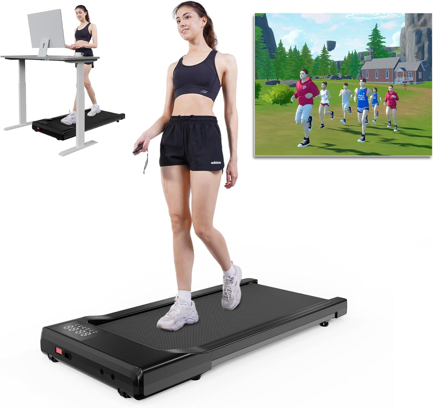 DeerRun Upgrade Walking Pad - Smart Under Desk Treadmill