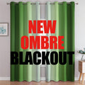 Green to Greyish White Ombre Blackout Curtains 95 in - 2 Panels