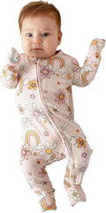 Convertible Footless Baby Pajamas by Posh Peanut for Girls