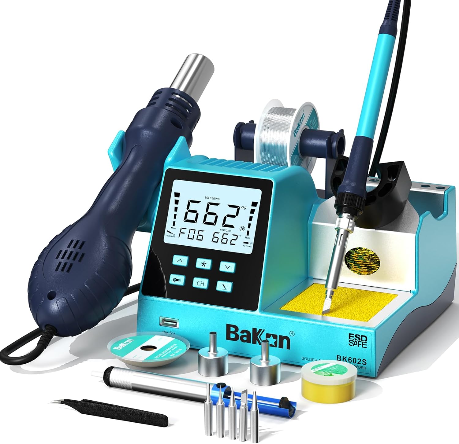BK602S 2 in 1 Soldering Iron Hot Air Rework Station Review